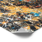 New York Beeld van de Vrijheid Abstracte druppel-s Poster (Hoek)