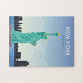 New York beeld van de vrijheid van reizen Legpuzzel (Horizontaal)
