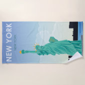 New York beeld van de vrijheid van reizen Strandlaken (Voorkant)