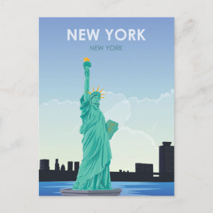 New York beeld van het Briefkaart van de Vintage-r
