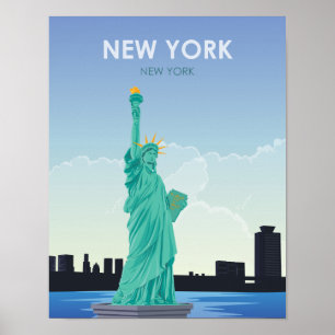 New York beeld van het Poster van de Vintage-reis