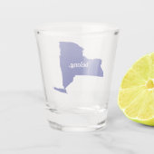 New York Belong State Map Shot Glas (Achterkant)