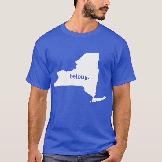 New York Belong State Map T-shirt (Voorkant)