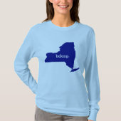 New York Belong State Map T-shirt (Voorkant)