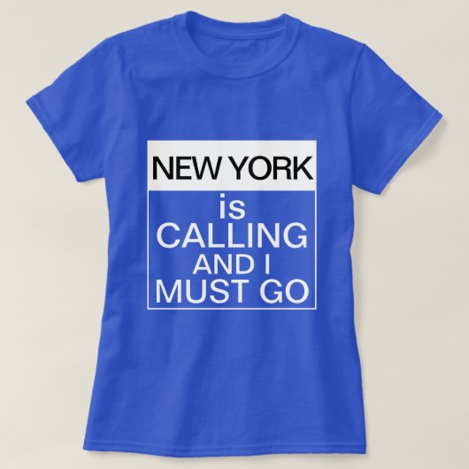 New York belt en ik moet gaan. T-shirt (Design voorkant)