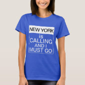 New York belt en ik moet gaan. T-shirt (Voorkant)