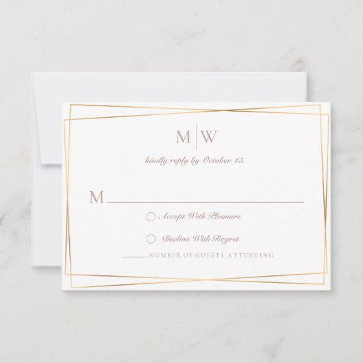 New York Bestemming Bruiloft RSVP Kaartje (Voorkant)