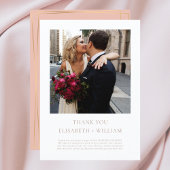 New York Bestemming Huwelijksfoto Bedankkaart