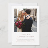 New York Bestemming Huwelijksfoto Bedankkaart (Voorkant)