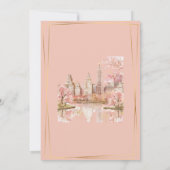New York Bestemming Huwelijksfoto Bedankkaart (Achterkant)