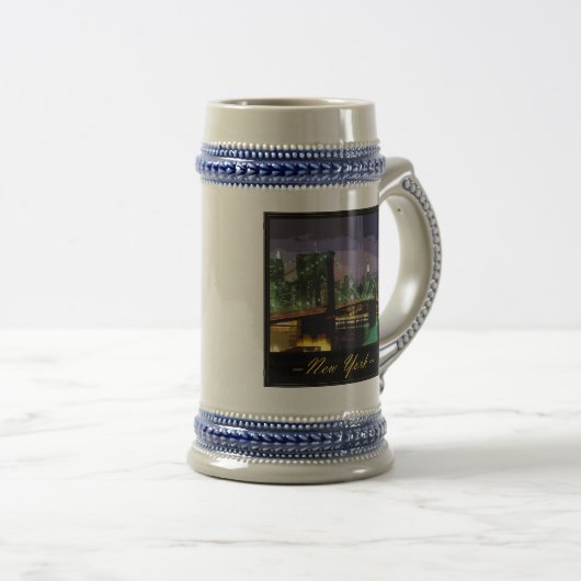 new-york bier stein bierpul (Voorkant rechts)