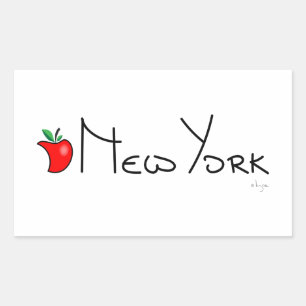 New York Big Apple Rechthoekige Sticker