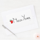 New York Big Apple Rechthoekige Sticker (Envelop)