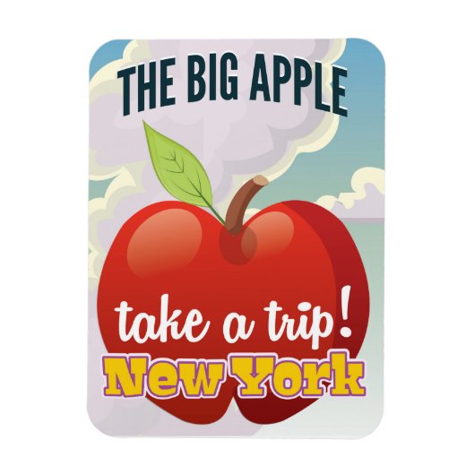 New York Big Apple reisposter Magneet (Verticaal)