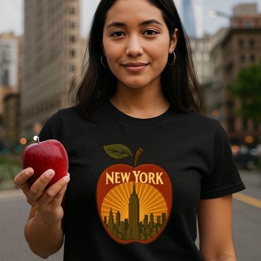 New York Big Apple Retro Art Deco T-shirt
