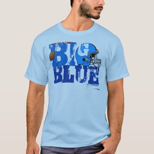 New York Big Blue Helmet Football T-Shirt 1 (Voorkant)