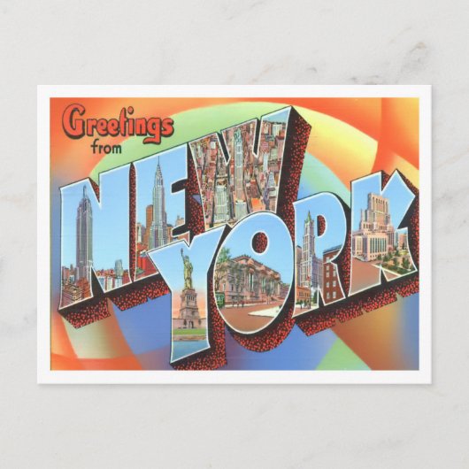 New York Big Letters Briefkaart (Voorkant)