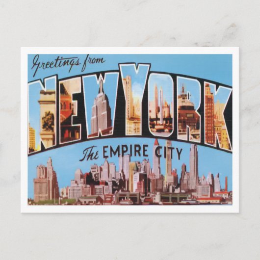 New York Big Letters Briefkaart (Voorkant)