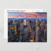 New York bij nacht Briefkaart (Voorkant / Achterkant)
