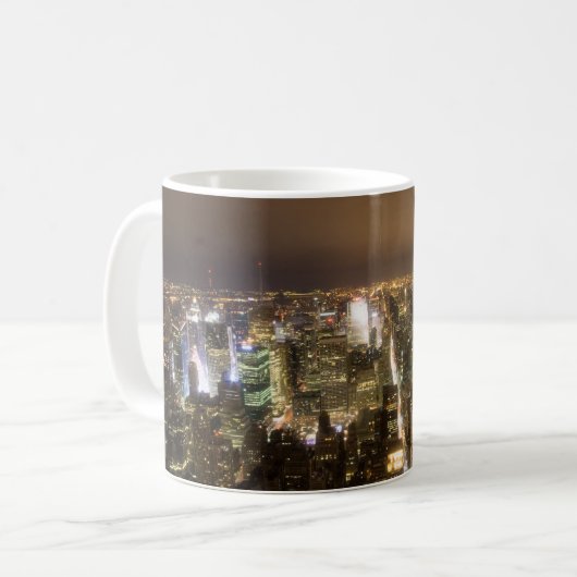 New York bij nacht mok (Voorkant links)