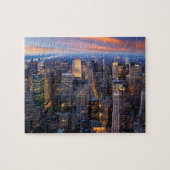 New York bij Night Puzzle Legpuzzel (Horizontaal)