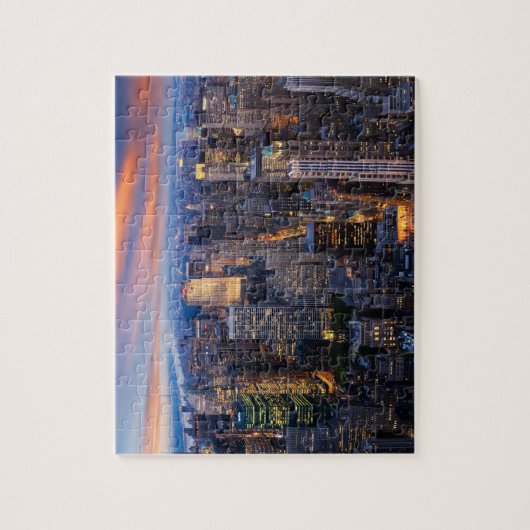 New York bij Night Puzzle Legpuzzel (Verticaal)