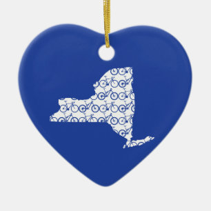 New York Bike Keramisch Ornament
