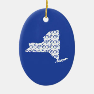 New York Bike Keramisch Ornament