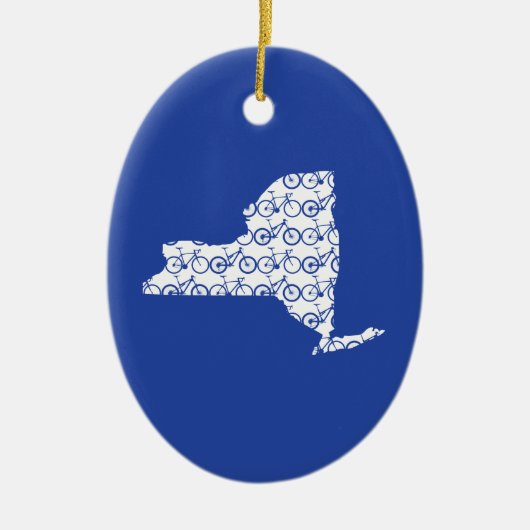 New York Bike Keramisch Ornament (Voorkant)