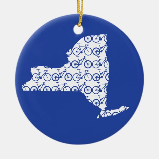 New York Bike Keramisch Ornament (Voorkant)