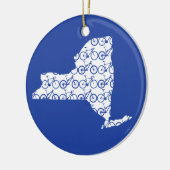 New York Bike Keramisch Ornament (Links)