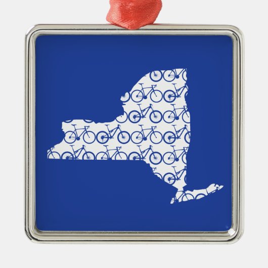 New York Bike Metalen Ornament (Voorkant)