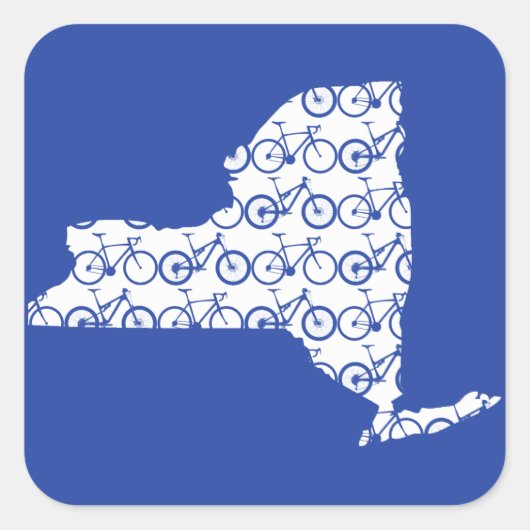 New York Bike Vierkante Sticker (Voorkant)