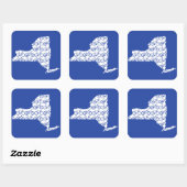 New York Bike Vierkante Sticker (Vel)