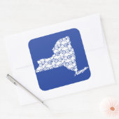 New York Bike Vierkante Sticker (Envelop)