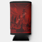 New York Black Red Seltzer Blikjeskoeler (Voorkant)