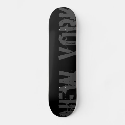 New York - Black Urban Style Skateboard (Voorkant)