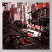 New York Black/White/Red Poster (Voorkant)