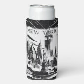 New York Black White Seltzer Blikjeskoeler (Seltzer Voorkant)
