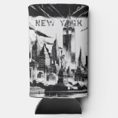 New York Black White Seltzer Blikjeskoeler (Achterkant)