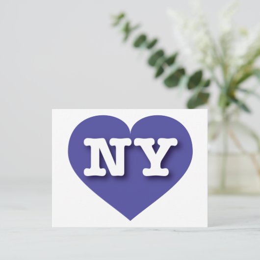 New York Blue Heart - Ik hou van NY Briefkaart (Staand voorkant)