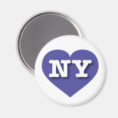 New York Blue Heart - Ik hou van NY Magneet (Voorkant / Achterkant)