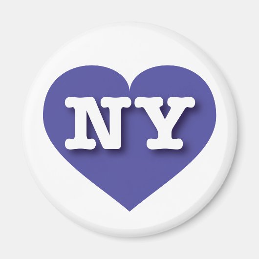 New York Blue Heart - Ik hou van NY Magneet (Voorkant)
