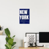 New York Blueprint City Map Poster Minimal (Thuiskantoor)