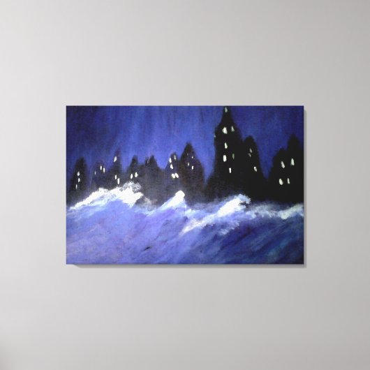 New York Blues Stretched Canvas Print (Voorkant)