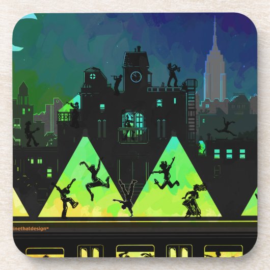 New York Boogie Nights Bier Onderzetter (Voorkant)