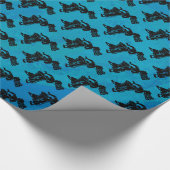 New York Boogie Nights Drum Blue Cadeaupapier (Hoek)