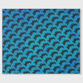 New York Boogie Nights Drum Blue Cadeaupapier (Vlak)