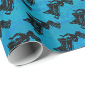 New York Boogie Nights Drum Blue Cadeaupapier (Rol Hoek)