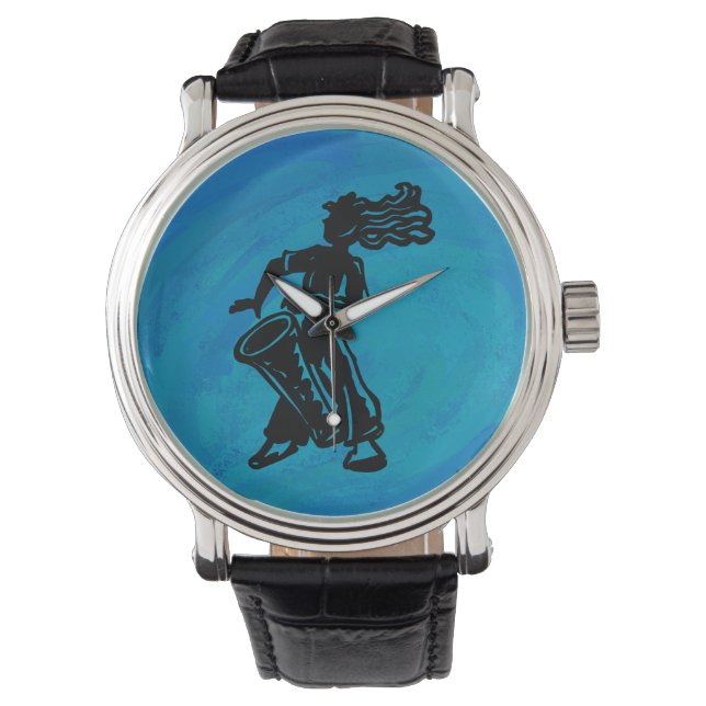 New York Boogie Nights Drum Blue Horloge (Voorkant)